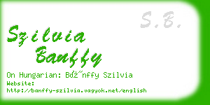 szilvia banffy business card